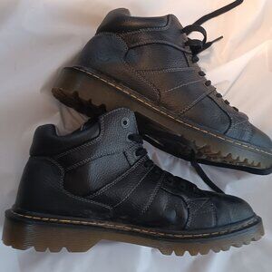 Dr DOC Martens Morris Men's 8 Eye Leather Lace Up Ankle Boots Black Size 12